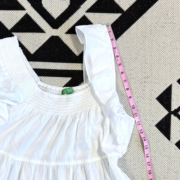 J. Crew Flutter Sleeve Voile Mini Dress in White Large - Picture 7 of 12